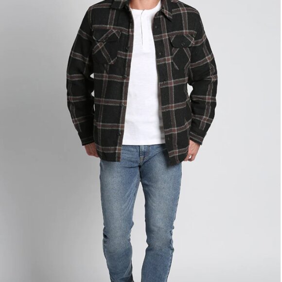 Jachs New York Men's Sherpa Lined Wool Blend Shirt Jacket Size L - Picture 10 of 11